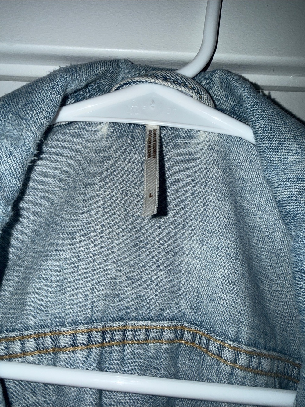 Free People Light Blue Distressed Denim Jacket - Picture 4 of 4